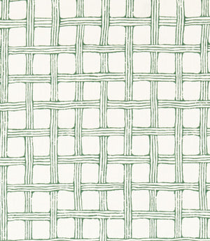 Fretwork Print Fabric / Forest
