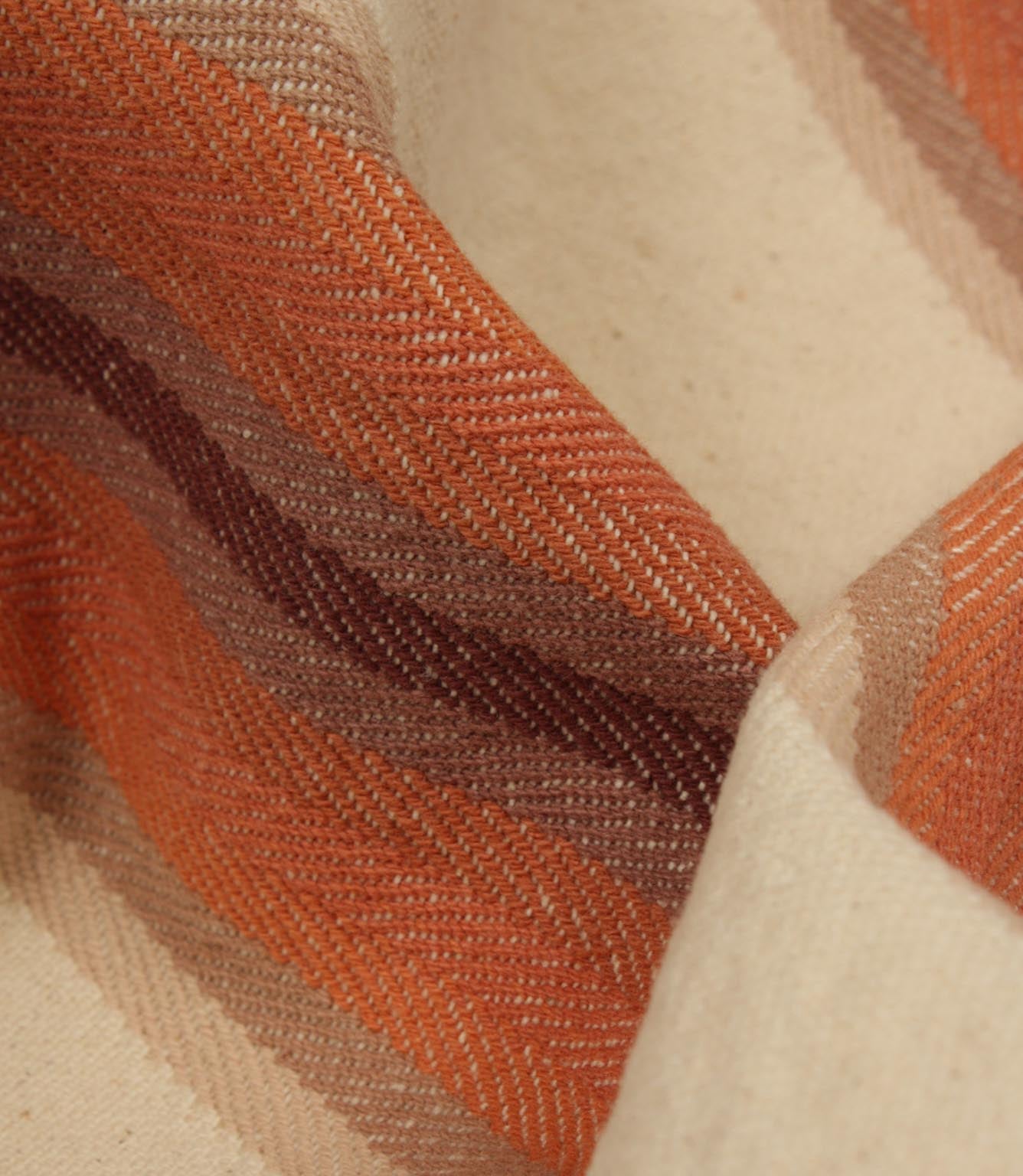 Homestead Stripe Fabric / Burnt Orange