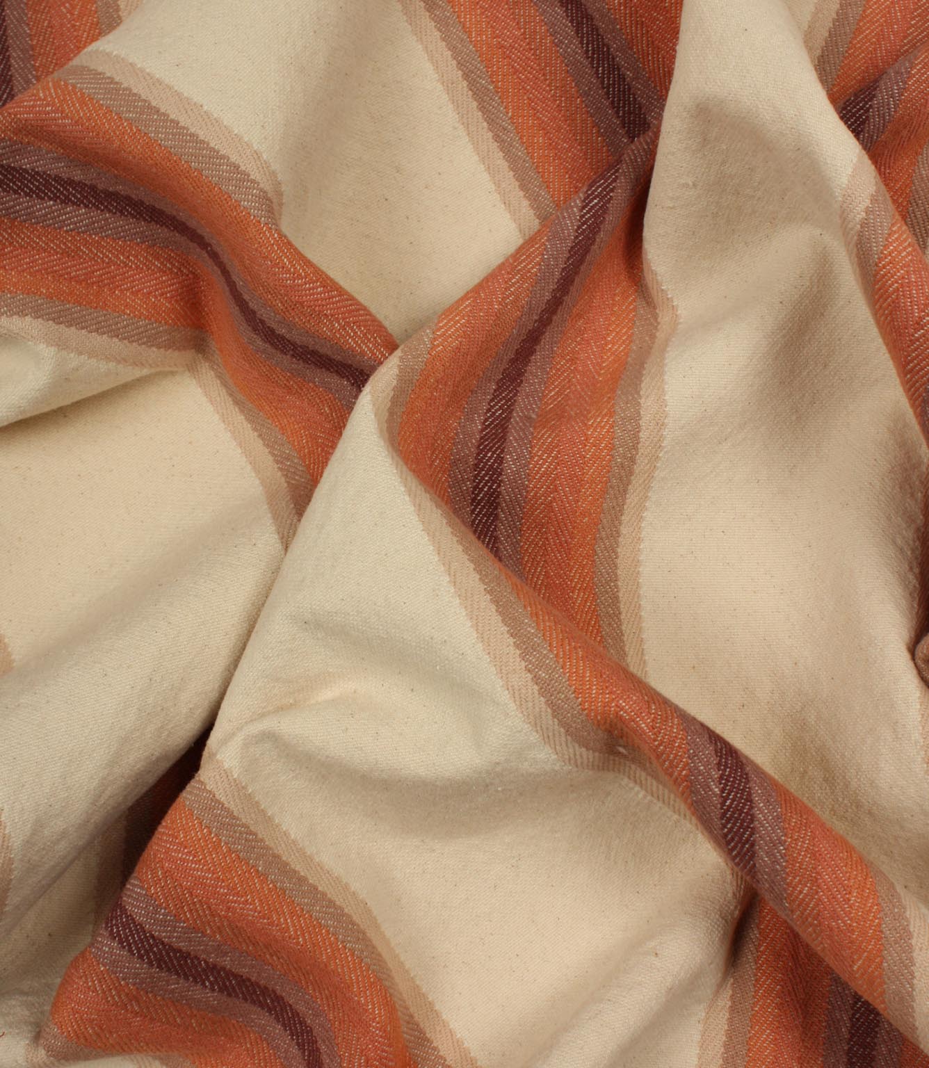 Homestead Stripe Fabric / Burnt Orange