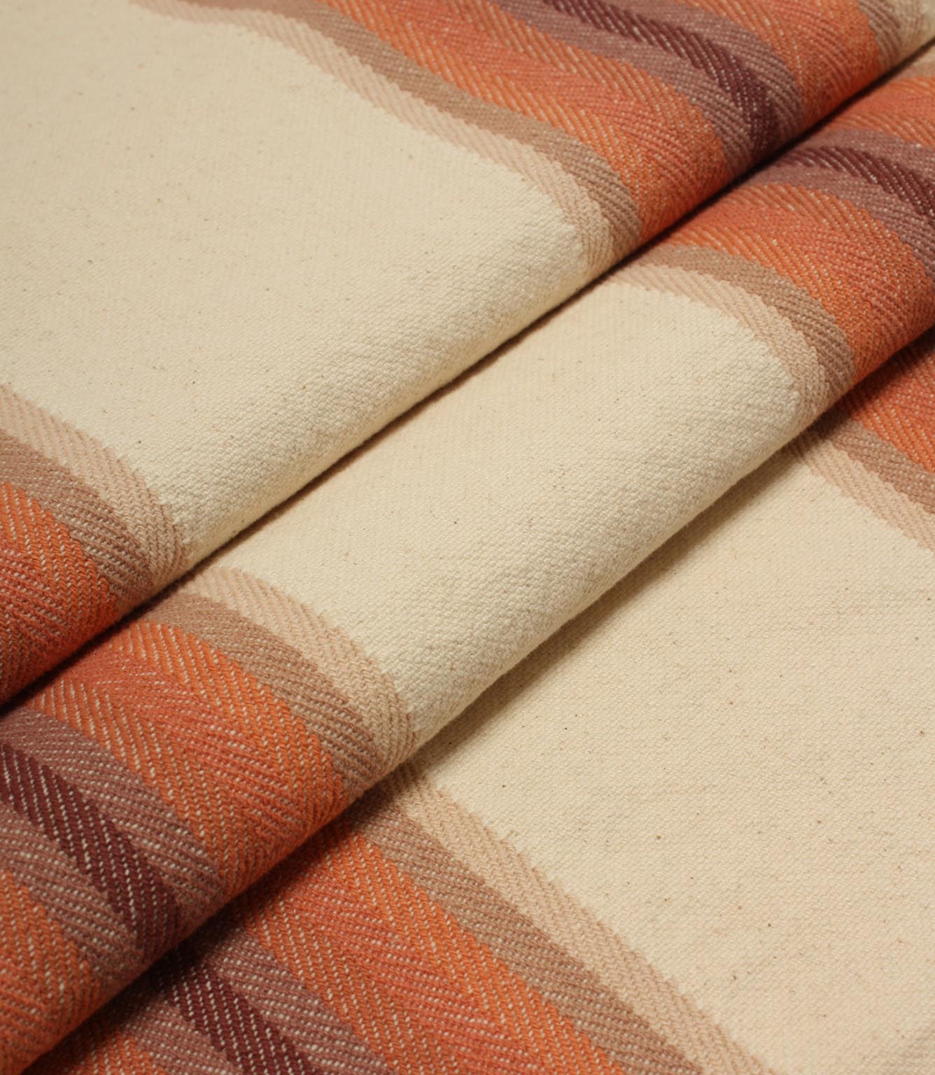 Homestead Stripe Fabric / Burnt Orange