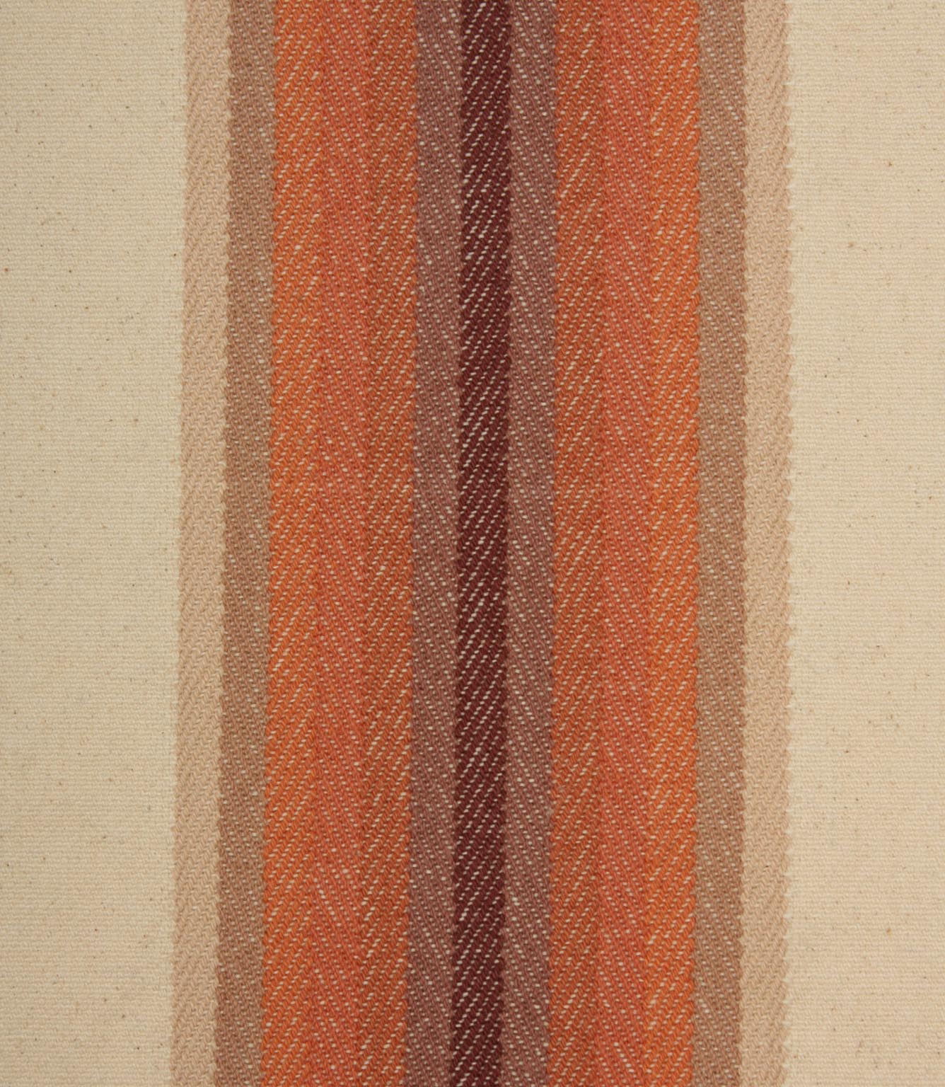 Homestead Stripe Fabric / Burnt Orange