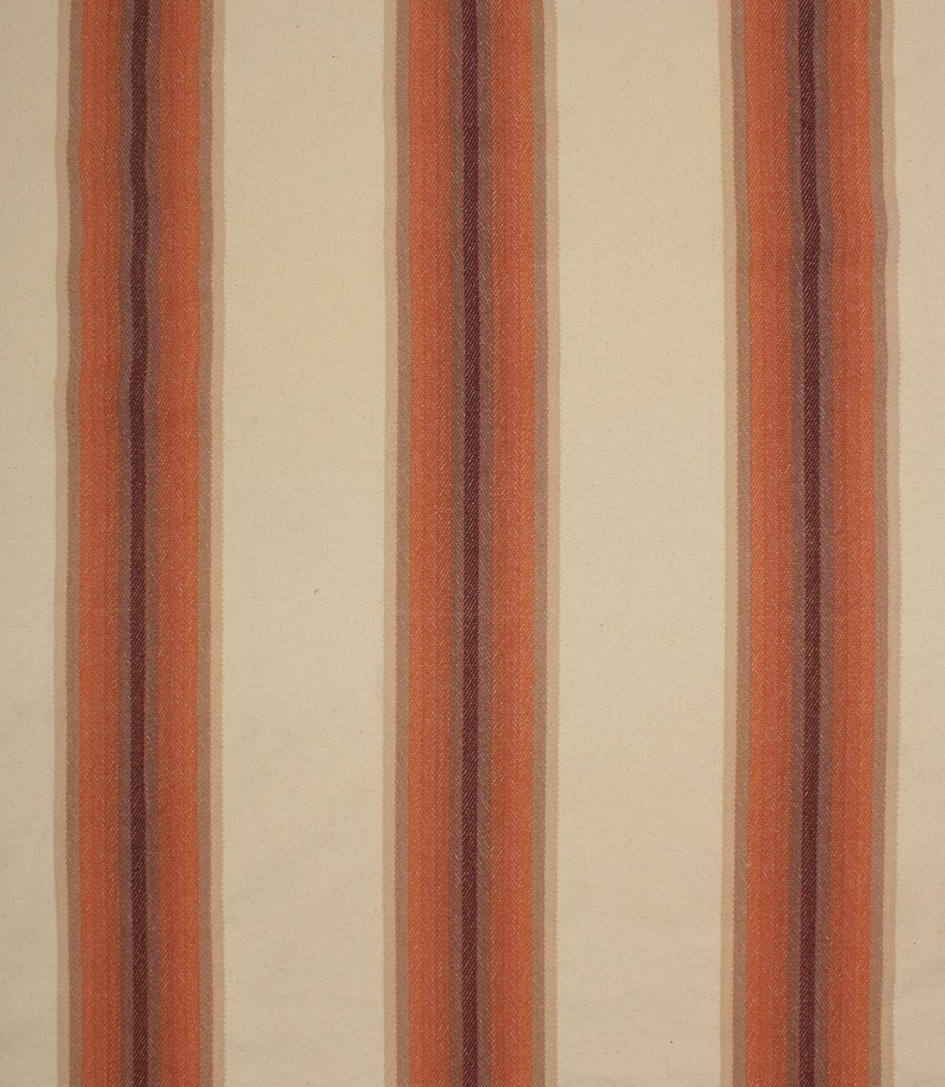 Homestead Stripe Fabric / Burnt Orange