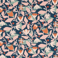 Dancing Daisies Print Fabric / Midnight