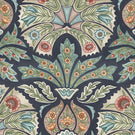 Arabesque FR Fabric / Dark Navy - Just Fabrics