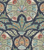 Arabesque FR Fabric / Dark Navy - Just Fabrics