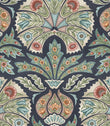 Arabesque FR Fabric / Dark Navy - Just Fabrics