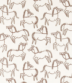 Canter Print Fabric / Chestnut