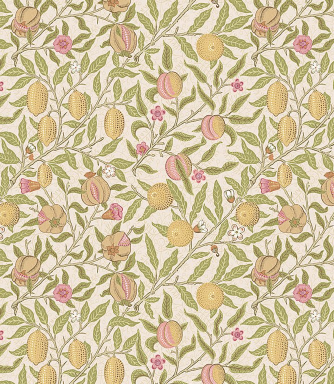 Pomegranate Oilcloth Fabric / Buttercup - Just Fabrics