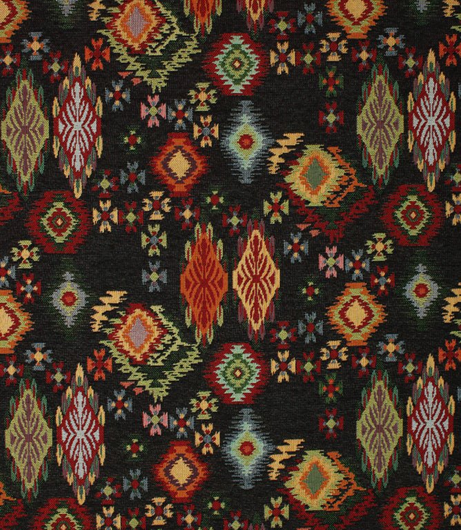 Bohemia Tapestry Fabric / Black - Just Fabrics