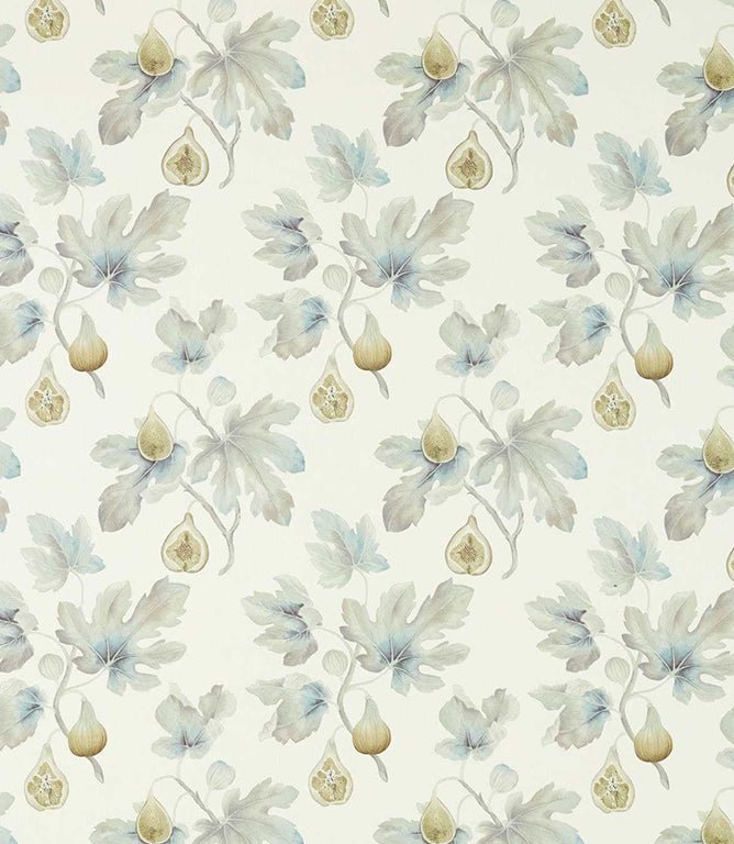 Fig Harvest Fabric / Wedgwood / Chalk - Just Fabrics