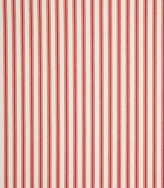 JF Ticking Fabric / Red - Just Fabrics