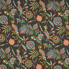Hoopoe Fabric / Charcoal - Just Fabrics