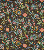 Hoopoe Fabric / Charcoal - Just Fabrics