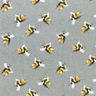 Bumblebee Fabric / Dark Grey - Just Fabrics