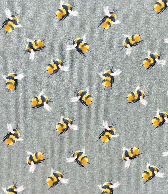 Bumblebee Fabric / Dark Grey - Just Fabrics