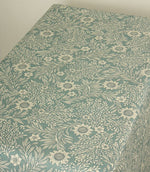Saltram Floral Acrylic Fabric / Blue - Just Fabrics