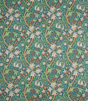 Golden Lily Outdoor Fabric / French Blue