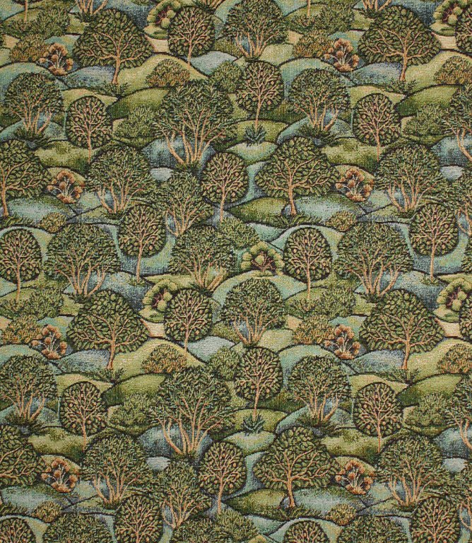 Westonbirt Tapestry Fabric / Green - Just Fabrics