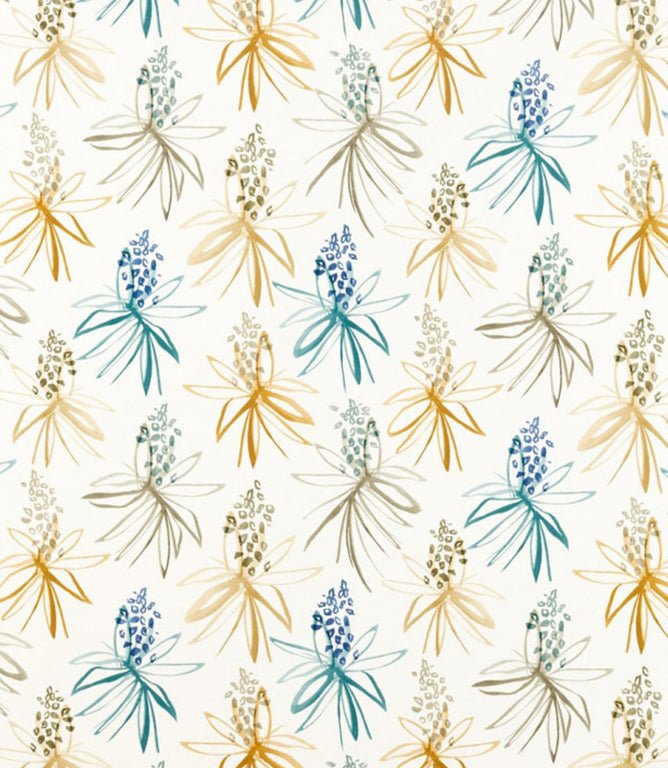 Tillandsia Fabric / Papaya / Honey - Just Fabrics
