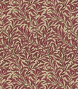 Willow Boughs Weave Fabric / Crimson / Manilla - Just Fabrics