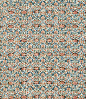 Little Chintz Fabric / Teal / Saffron