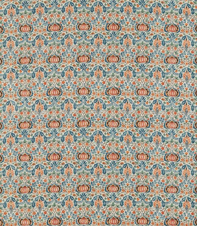 Little Chintz Fabric / Teal / Saffron - Just Fabrics