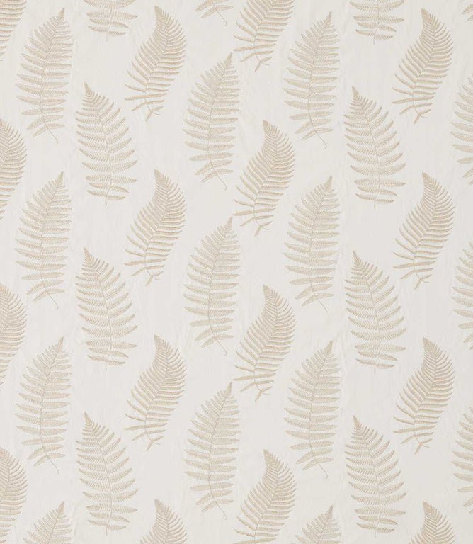 Fern Embroidery Fabric / Ivory - Just Fabrics