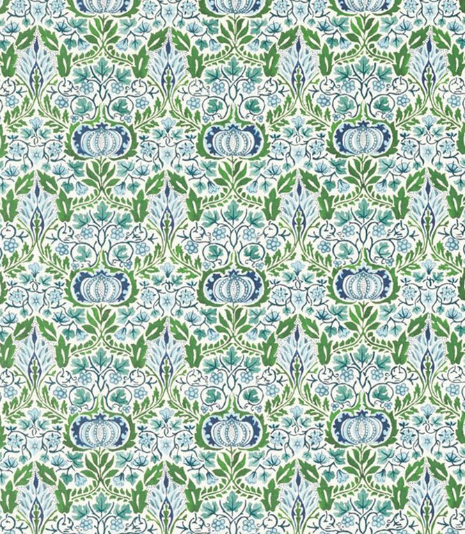 Little Chintz Fabric / Nettle / Woad - Just Fabrics