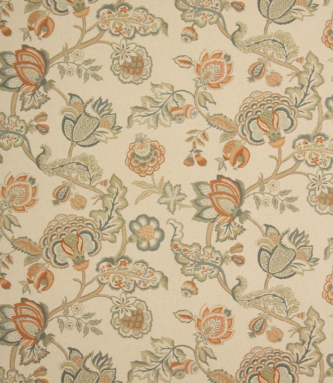 Jacobean Fabric / Clay - Just Fabrics