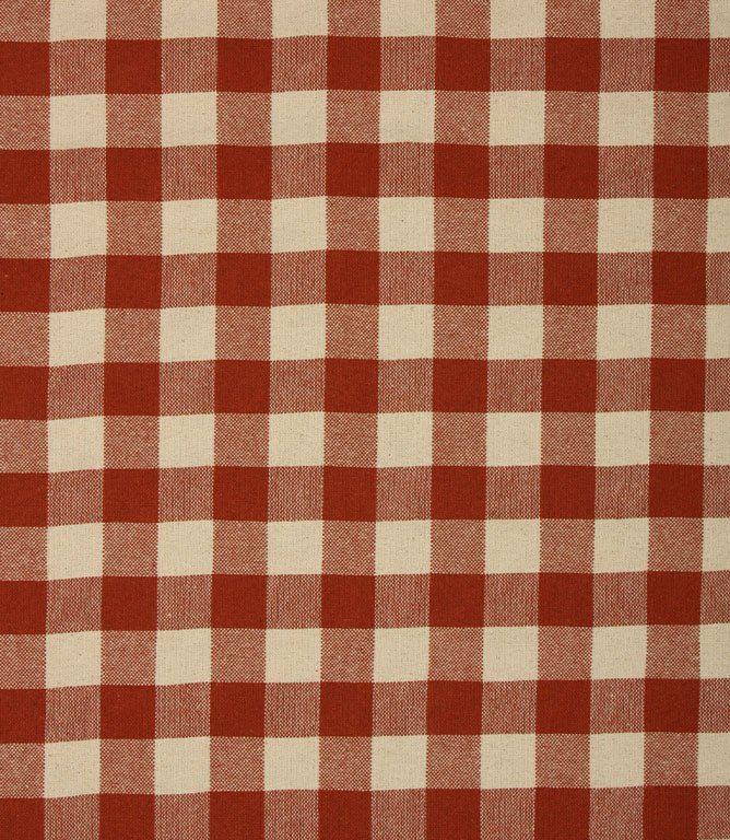 Aldsworth Check Fabric / Terracotta - Just Fabrics