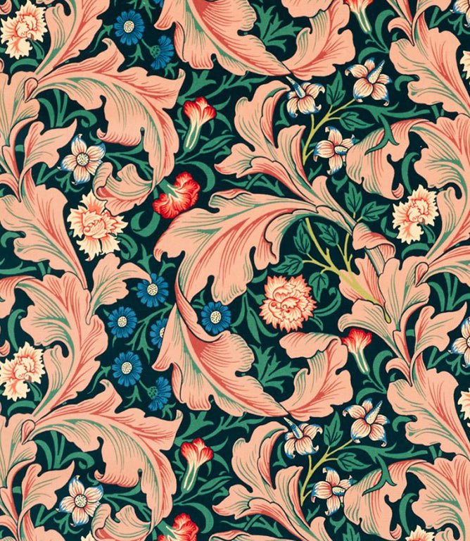 Leicester Velvet Fabric / Cosmo Pink / Indigo - Just Fabrics