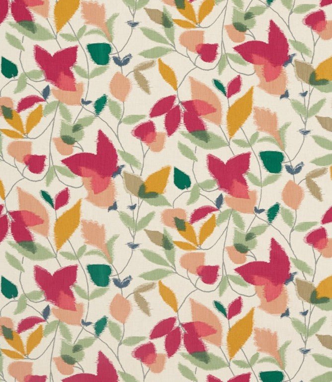 Akira Fabric / Berry / Ochre / Pistachio - Just Fabrics