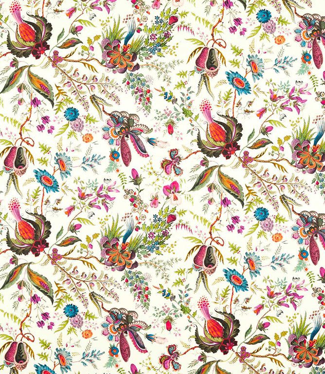 Wonderland Floral Fabric / Spinel / Peridot / Pearl - Just Fabrics