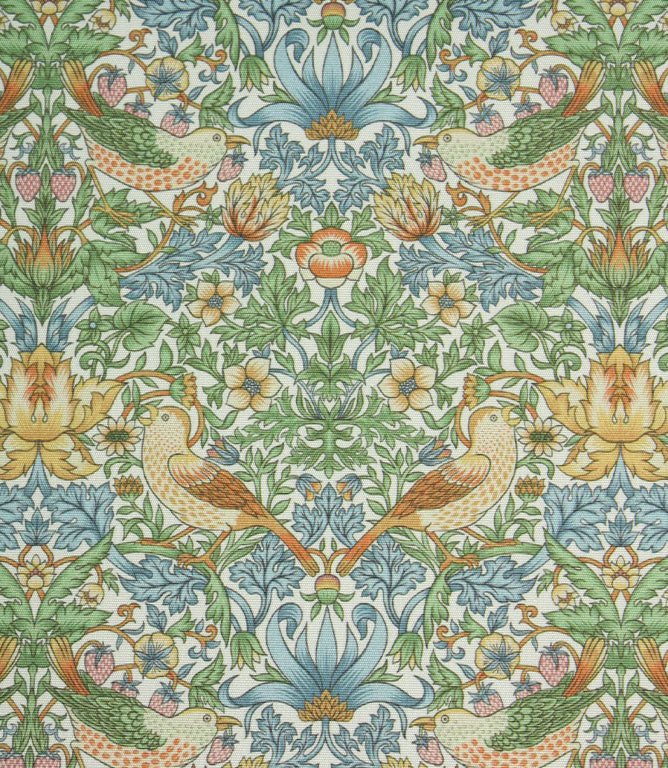 Strawberry Thief Outdoor Fabric / Blanc - Just Fabrics