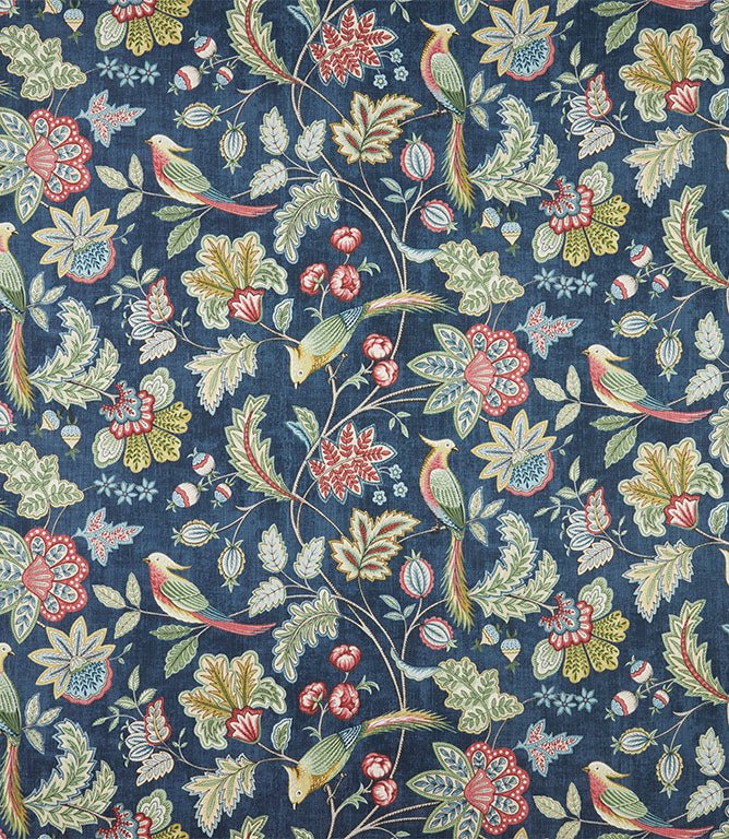 Chanterelle Fabric / Navy - Just Fabrics