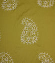 Kashmir Fabric / Lime / Ivory - Just Fabrics