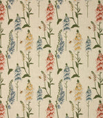 Foxglove Linen Fabric / Blue - Just Fabrics