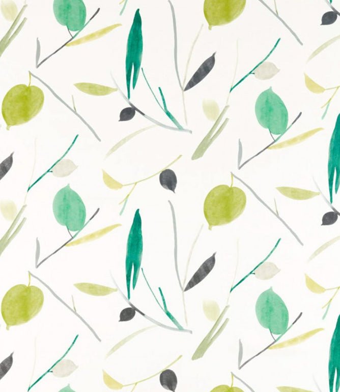Oxalis Fabric / Kiwi / Juniper - Just Fabrics