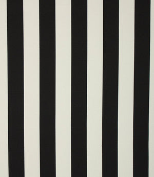 Monaco Stripe Outdoor Fabric / Noir