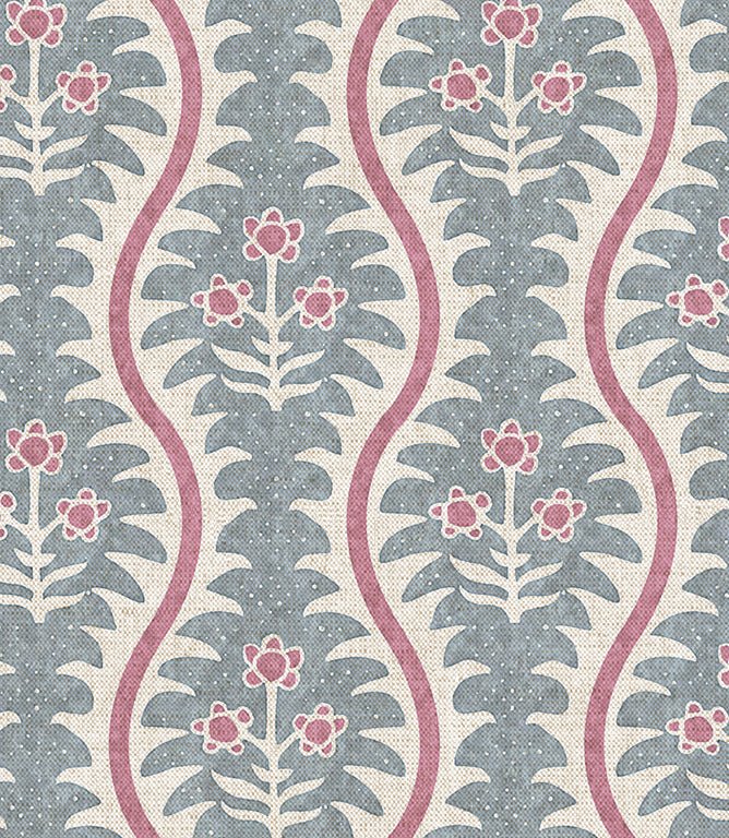 Elbury Vine Fabric / Berry - Just Fabrics