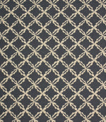Hedgerow Tile Fabric / Indigo - Just Fabrics