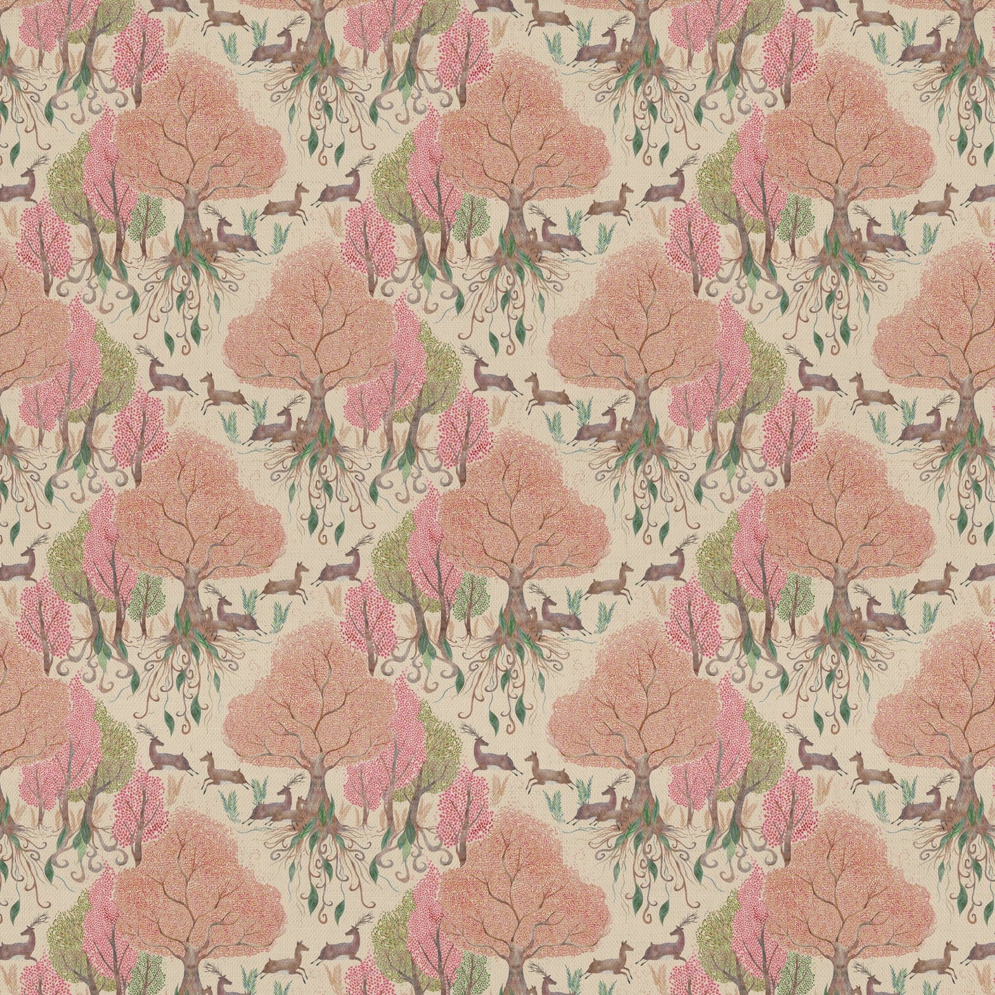 Willow Woods Fabric / Blush - Just Fabrics