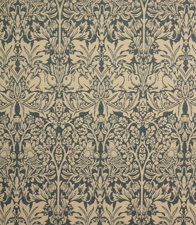 Brer Rabbit Tapestry Fabric / Blue - Just Fabrics