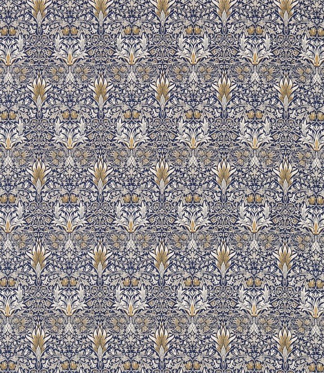 Snakeshead Fabric / Indigo / Hemp - Just Fabrics