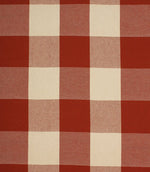 Aldsworth Chunky Check Fabric / Terracotta - Just Fabrics