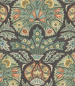 Arabesque FR Fabric / Charcoal - Just Fabrics