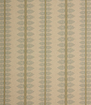 Bella Stripe Fabric / Steel Blue & Green