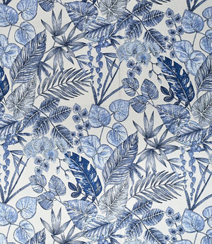 Botanical Outdoor Fabric / Indigo