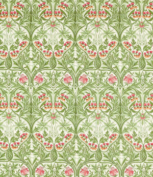 Bluebell Fabric / Leaf Green / Sweet Briar
