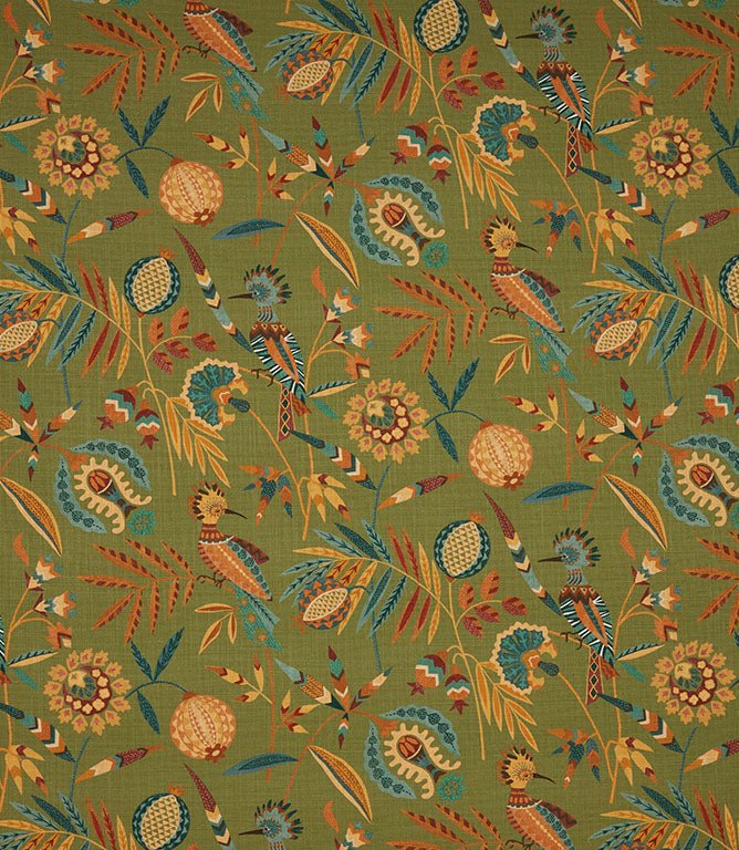 Hoopoe Fabric / Fern - Just Fabrics